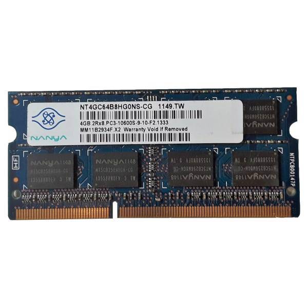 Nanya DDR3 PC3 10600s MHz 1333 RAM - 4GB، رم لپ تاپ نانیا مدل 1333 DDR3 PC3 10600s MHz ظرفیت 4گیگابایت