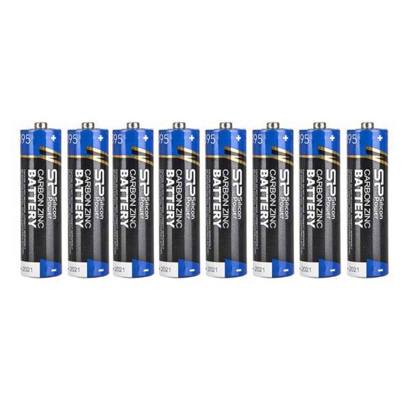 Silicon Power Carbon Zinc AA Battery Pack Of 8، باتری قلمی سیلیکون پاور مدل Carbon Zin بسته 8 عددی