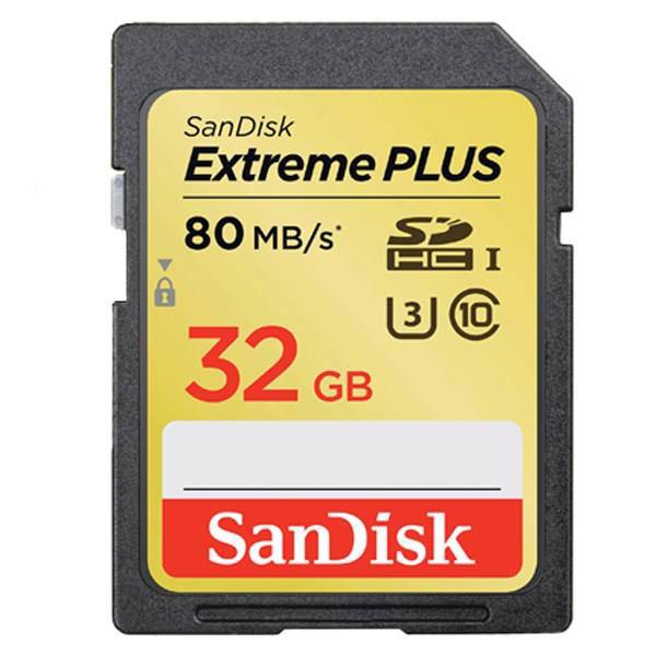 SanDisk Extreme Plus UHS-I U3 Class 10 80MBps 533X SDHC- 32GB، کارت حافظه SDHC سن دیسک مدل Extreme Plus کلاس 10 استاندارد UHS-I U3 سرعت 80MBps 533X ظرفیت 32 گیگابایت