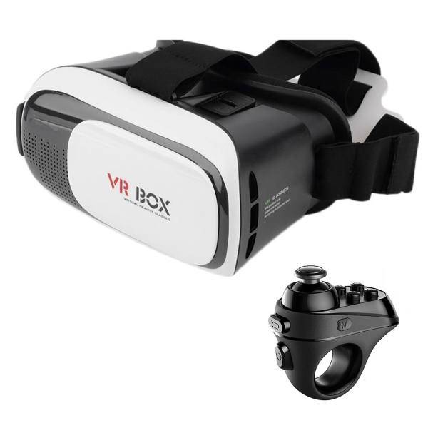 VR Box 2 Virtual Reality Headset with R1 Gamepad، هدست واقعیت مجازی وی آر باکس مدل VR Box 2 همراه با گیم پد R1