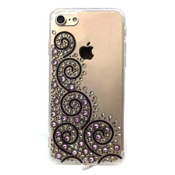 Jelly Glitter Case For iPhone 7/8، کاور ژله ای مدل نگین دار مناسب برای آیفون 7/8