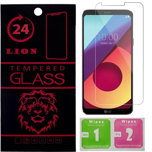 LION 2.5D Full Glass Screen Protector For LG Q6، محافظ صفحه نمایش شیشه ای لاین مدل 2.5D مناسب برای گوشی ال جی Q6