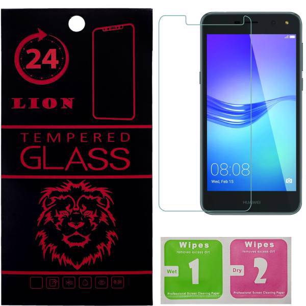 LION 2.5D Full Glass Screen Protector For Huawei Y6 2017، محافظ صفحه نمایش شیشه ای لاین مدل 2.5D مناسب برای گوشی هوآوی Y6 2017