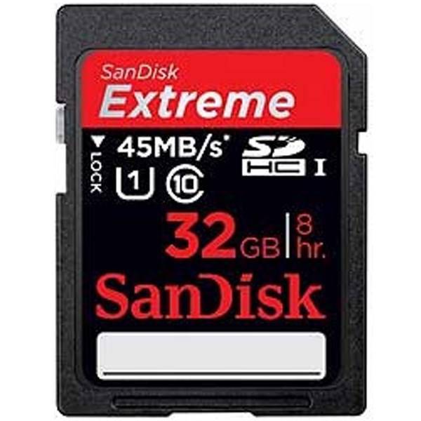 SanDisk SDHC Extreme 300X - 32GB، کارت حافظه ی SDHC سن دیسک Extreme 300X با ظرفیت 32 گیگابایت