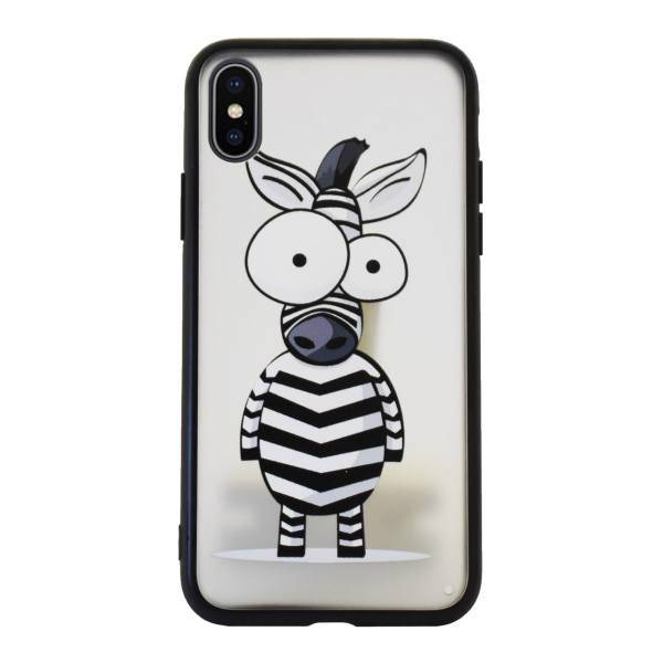 Kenzo Zebra Pc Case For Iphone X، کاور سخت دور ژله ای کنزو مدل Zebra مناسب برای آیفون X
