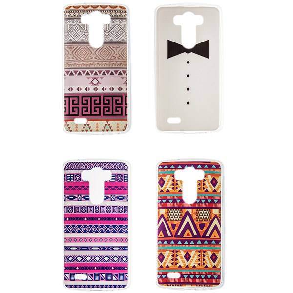 LG G3 TPU Fit Case 4 In 1 Package Pattern 1، 4 عدد کاور TPU فیت کیس در یک پکیج 1 مناسب برای گوشی موبایل ال جی جی 3