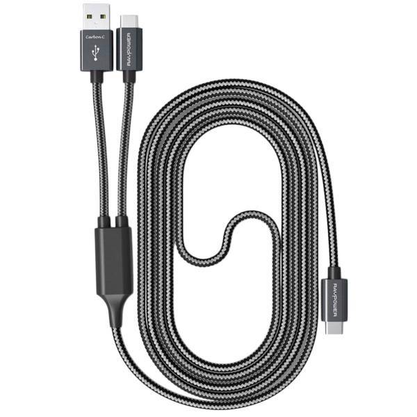 RAVPower RP-TPC006 USB-C to USB 2.0/USB-C Cable 1m، کابل تبدیل USB-C به USB 2.0/USB-C راو پاور مدل RP-TPC006 طول 1 متر