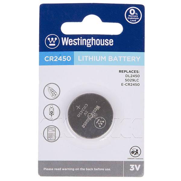 Westinghouse Lithium CR2450 Battery، باتری سکه‌ای وستینگ هاوس مدل CR2450