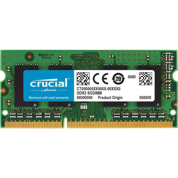 Crucial DDR3L 1866MHz CL13 Single Channel Laptop RAM - 8GB، رم لپ تاپ DDR3L تک کاناله 1866 مگاهرتز CL13 کروشیال ظرفیت 8 گیگابایت