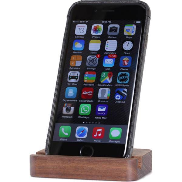 پایه نگهدارنده موبایل چوبی تست مدل Plain