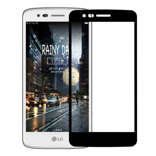 Tempered Full Cover Glass Screen Protector For LG K8 2017، محافظ صفحه نمایش شیشه ای تمپرد مدل Full Cover مناسب برای گوشی موبایل ال جی K8 2017