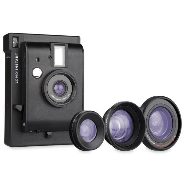 Lomography Lomo Instant Black Camera With Lenses، دوربین چاپ سریع لوموگرافی مدل Black به همراه سه لنز
