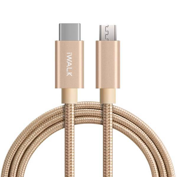 iWalk CSS001C USB-C To microUSB Cable 1m، کابل تبدیل USB-C به microUSB آی واک مدل CSS001C طول 1 متر