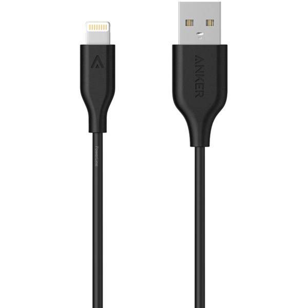 Anker A8111 PowerLine USB To Lightning Cable 0.9m، کابل تبدیل USB به لایتنینگ انکر مدل A8111 PowerLine به طول 0.9 متر