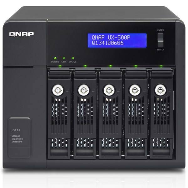 Qnap UX-500P Expansion Unit، گسترش دهنده تحت شبکه کیونپ مدل UX-500P بدون هارددیسک