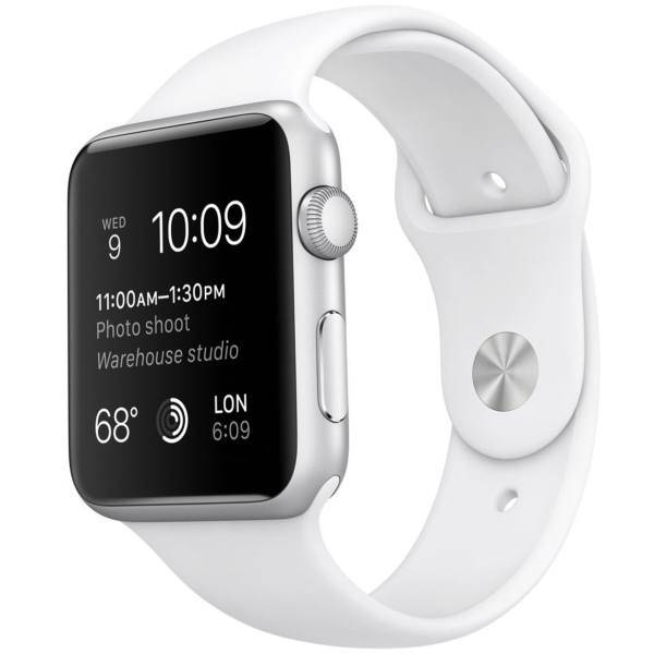 Apple Watch 42mm Silver Aluminum Case with Sport Band، ساعت مچی هوشمند اپل واچ مدل 42mm Silver Aluminum Case with Sport Band