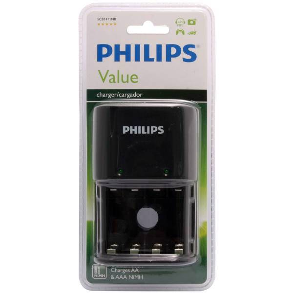 Philips SCB1411 Value Battery Charger، شارژر باتری فیلیپس مدل Value کد SCB1411