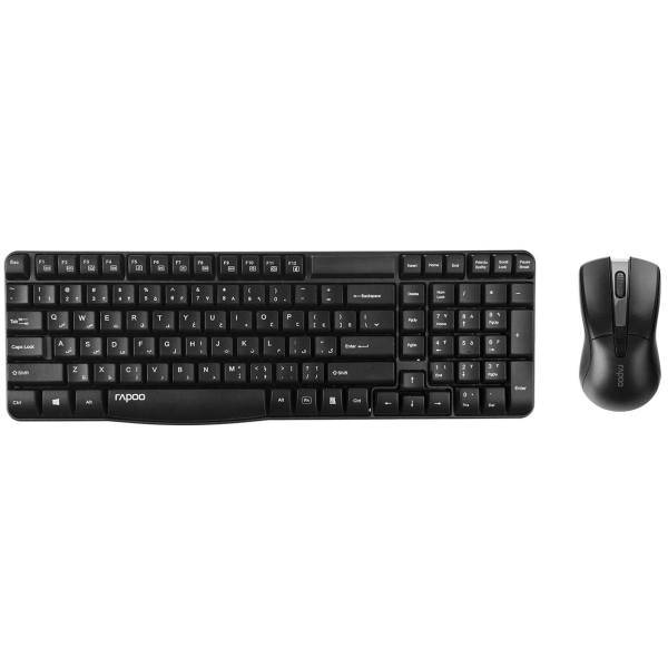 Rapoo X1800 Wireless Keyboard and Mouse with Persian Letters، کیبورد و ماوس بی‌سیم رپو مدل X1800 با حروف فارسی