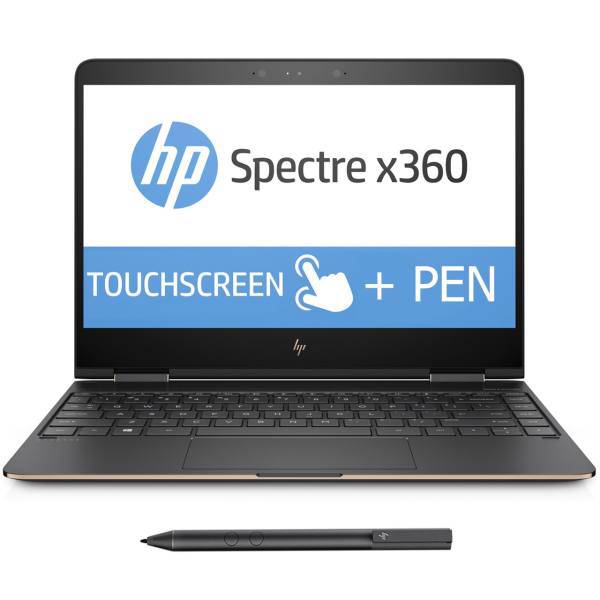 HP Spectre X360 13T-AC000B - 13 inch Laptop، لپ تاپ 13 اینچی اچ پی مدل Spectre X360 13T-AC000B+قلم و کاور چرمی اورجینال