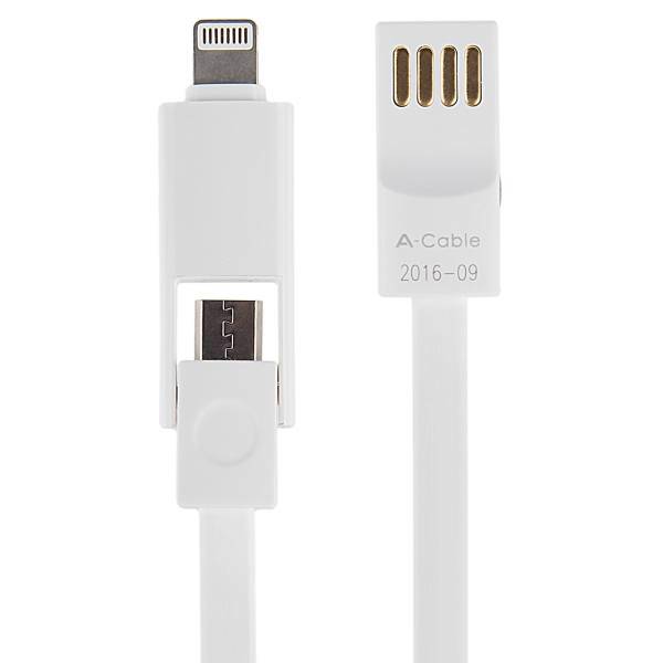Arun B10M6 USB To Lightning And microUSB Cable 1m، کابل تبدیل USB به لایتنینگ و microUSB آران طول 1 متر