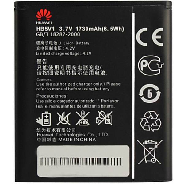 Huawei HB5V1 1730mAh Mobile Phone Battery For Huawei Ascend G600، باتری موبایل هوآوی مدل HB5V1 با ظرفیت 1730mAh مناسب برای گوشی موبایل هوآوی Ascend G600