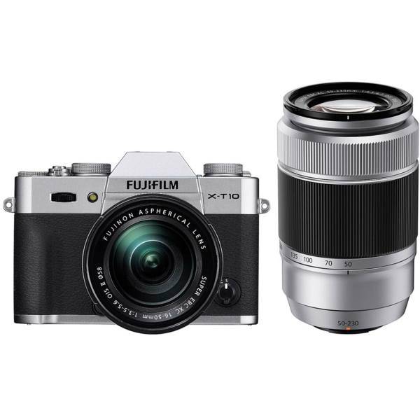 Fujifilm X-T10 Mirrorless Digital Camera with 16-50mm and 50-230mm Lenses Kit، دوربین دیجیتال بدون آینه فوجی فیلم مدل X-T10 به همراه لنز 16-50 و 50-230 میلی‌متر