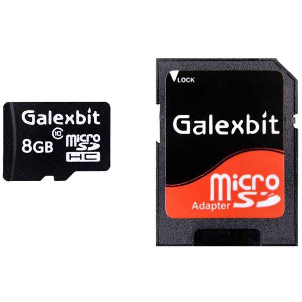 Galexbit U1 Class 10 45MBps microSD With Adapter - 8GB، کارت حافظه microSD گلکسبیت کلاس 10 استاندارد U1 سرعت 45MBps همراه با آداپتور SD ظرفیت 8 گیگابایت