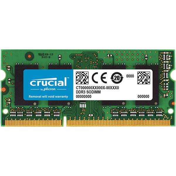 Crucial DDR3L 1600MHz SODIMM RAM - 8GB، رم لپ تاپ کروشیال مدل DDR3L 1600MHz ظرفیت 8 گیگابایت