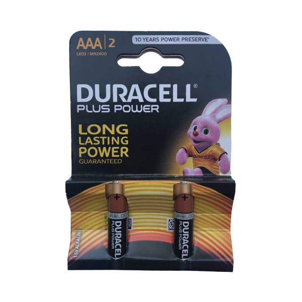 Duracell Plus Power AAA Battery Pack Of 2، باتری نیم قلمی دوراسل مدل Plus Power بسته 2 عددی