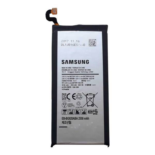 Samsung Galaxy S6 Mobile Phone Battery EB-BG920ABA 2550mAh، باتری موبایل سامسونگ مدل EB-BG920ABA مناسب برای موبایل سامسونگ Galaxy S6 با ظرفیت 2550 میلی آمپر