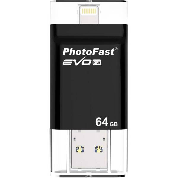 Photofast i-FlashDrive Evo Plus OTG Flash Memory - 64GB، فلش مموری OTG فوتوفست مدل i-FlashDrive Evo Plus ظرفیت 64 گیگابایت