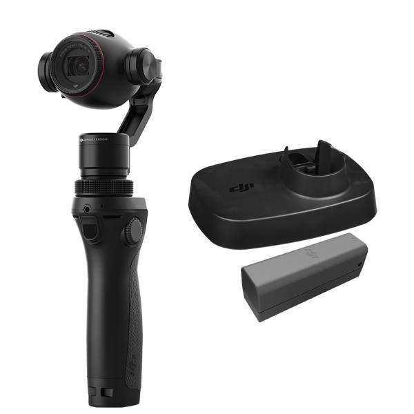 DJI Osmo Plus Camcorder With Base and extra Battery، دوربین فیلم برداری دی جی آی مدل Osmo Plus به همراه پایه و باطری اضافه