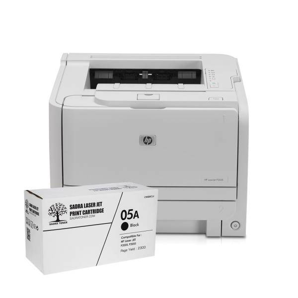 HP LaserJet P2035 Laser Printer With Sadra 05a Toner، پرینتر لیزری اچ پی مدل LaserJet P2035 به همراه تونر سدرا مدل 05a