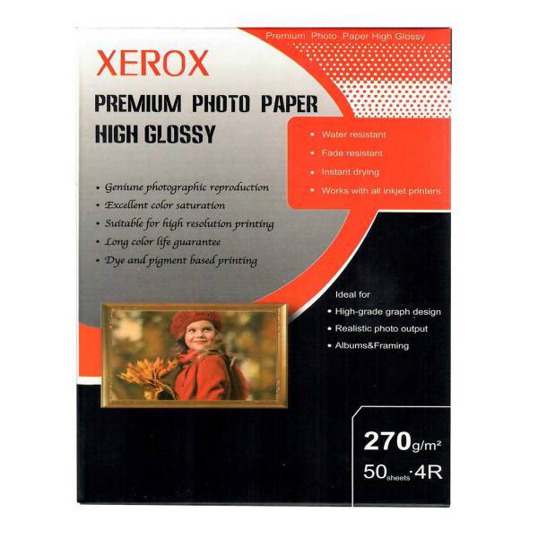 Xerox High Glossy Photo Paper A6 Pack Of 50، کاغذ عکس زیراکس مدل High Glossy سایز A6 بسته 50 عددی