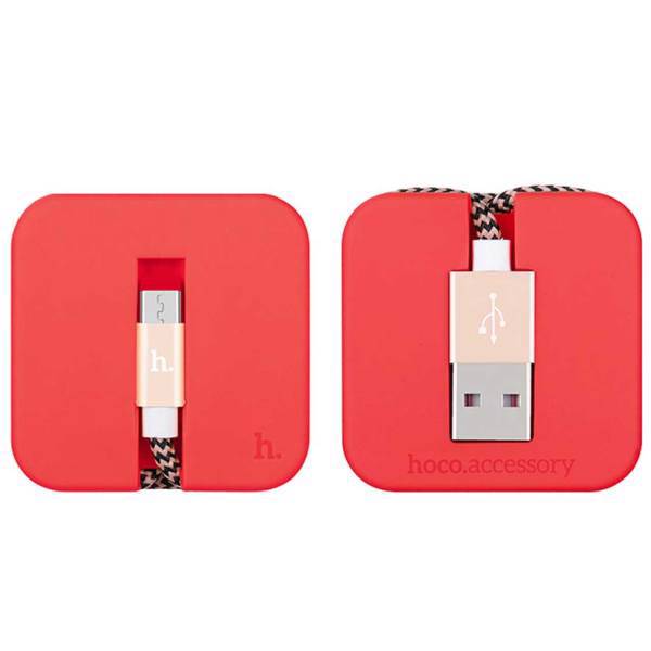 Hoco U4 USB To microUSB Cable 0.40m، کابل تبدیل USB به microUSB هوکو مدل U4 طول 0.40 متر