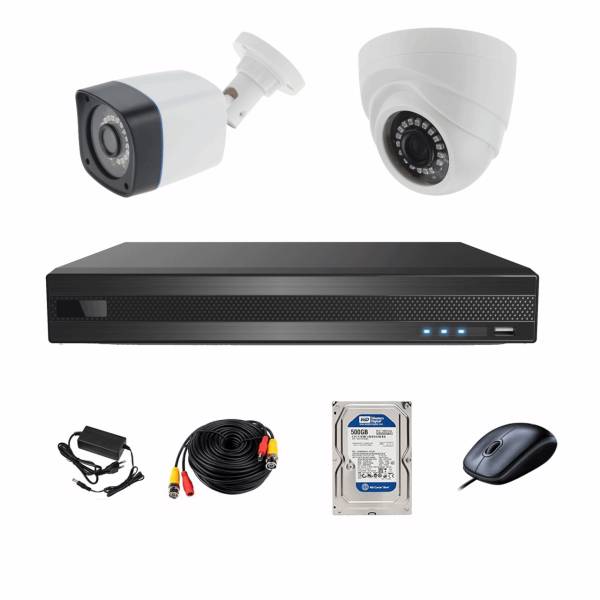 AHD Photon Retail Commercial And Residential Surveillance 2 Camera Network Video Recorder، سیستم امنیتی ای اچ دی فوتون کاربری مسکونی و فروشگاهی 2 دوربین