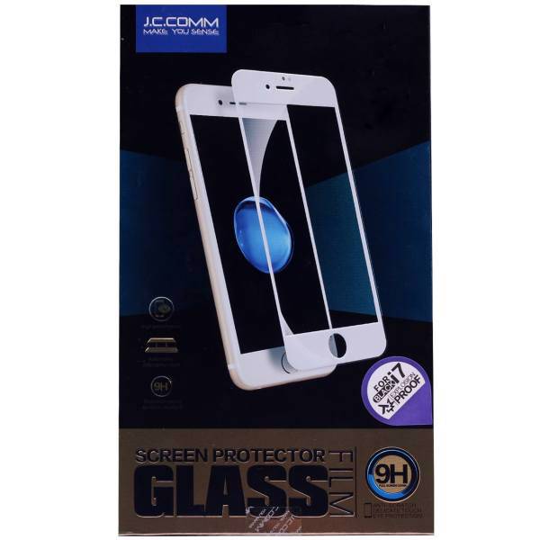 J.C.Comm 3D Glass Screen Protector For apple 7، محافظ صفحه نمایش شیشه ای جی سی کام مدل 3D مناسب برای گوشی موبایل آیفون 7