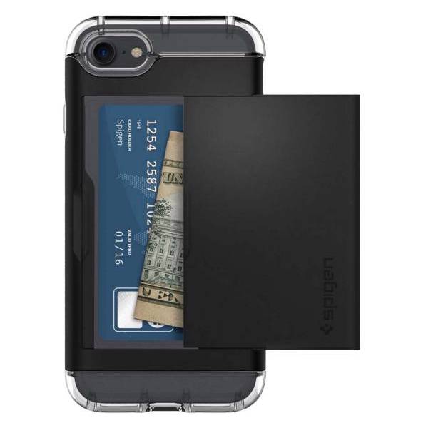 Spigen Crystal Wallet Cover For Apple iPhone 7، کاور اسپیگن مدل Crystal Wallet مناسب برای گوشی موبایل آیفون 7