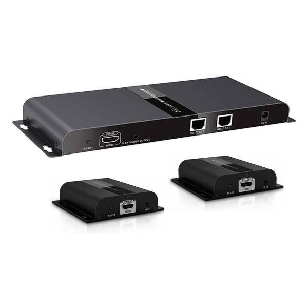 LKV312-HDbitT 1X2 HDMI Extender Splitter، توسعه دهنده و تکرارکننده 1 به 2 HDMI لنکنگ مدل LKV312-HDbitT