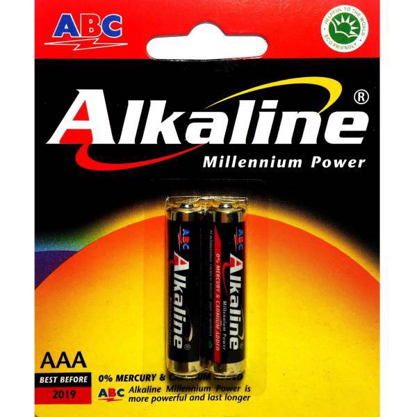 ABC Alkaline AAA Battery Pack of 2، باتری نیم قلمی ای بی سی مدل Alkaline بسته 2 عددی
