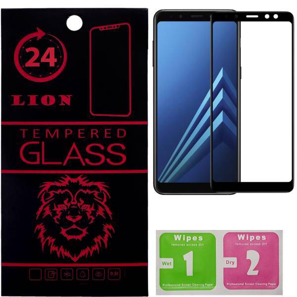 LION 5D Full Glue Glass Screen Protector For Samsung A8 2018، محافظ صفحه نمایش تمام چسب لاین مدل 5D مناسب برای گوشی سامسونگ A8 2018
