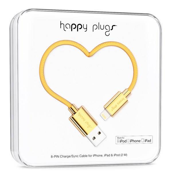 Happyplugs USB To Lightning Deluxe EDT 8-Pin Charge/Sync Cable، کابل یو اس بی به لایتنینگ هپی پلاگ مدل EDT 8-Pin