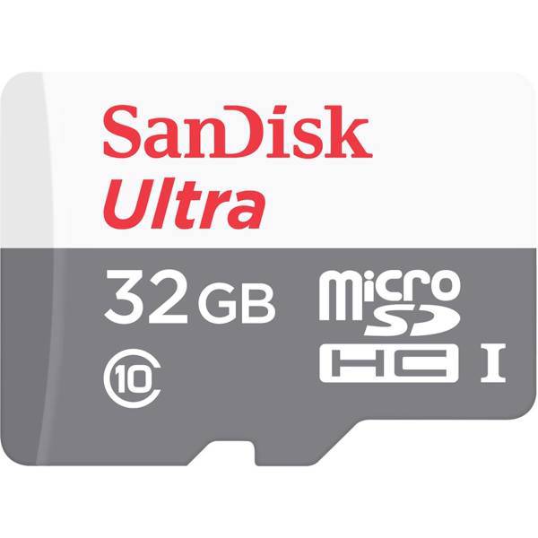 SanDisk Ultra UHS-I U1 Class 10 80MBps 533X microSDHC - 32GB، کارت حافظه microSDHC سن دیسک مدل Ultra کلاس 10 استاندارد UHS-I U1 سرعت 80MBps 533X ظرفیت 32 گیگابایت
