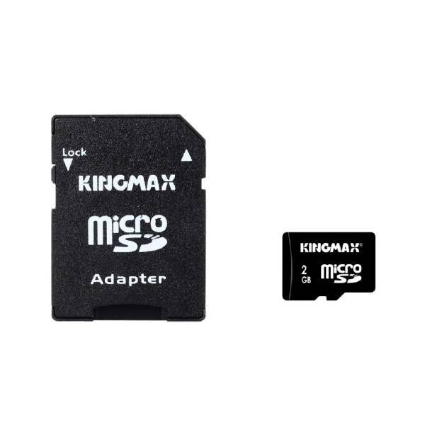 Kingmax microSD With Adapter - 2GB، کارت حافظه microSD کینگ مکس به همراه آداپتور SD ظرفیت 2 گیگابایت