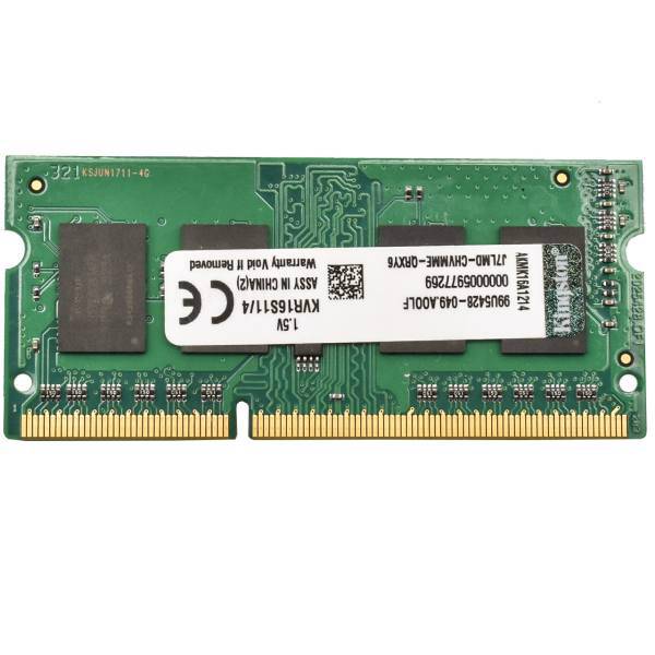Kingston DDR3 1600S MHz CL11 RAM 4GB، رم لپ تاپ کینگستون مدلDDR3 1600S MHz CL11 ظرفیت 4 گیگابایت