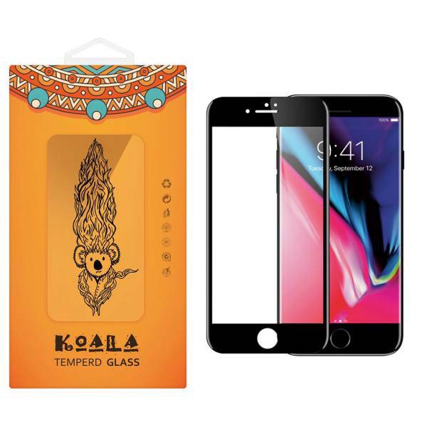 KOALA Full Cover Glass Screen Protector For Apple iPhone 8، محافظ صفحه نمایش شیشه ای کوالا مدل Full Cover مناسب برای گوشی موبایل اپل آیفون8