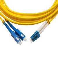 Pach cord fiber lc-sc single mode 10m espod - کابل پچ کورد فیبرنوری سینگل مود اسپاد مدل LC به SC طول10 متر