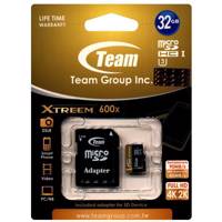 Team Group Xtreem UHS-I U3 Class 10 90MBps 600X microSDHC With Adapter - 32GB - کارت حافظه microSDHC تیم گروپ مدل Extreem کلاس 10 استاندارد UHS-I U3 سرعت 90MBps 600X به همراه آداپتور SD ظرفیت 32 گیگابایت