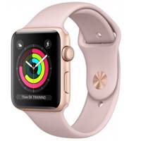 Apple Watch Series 3 GPS 42mm Gold Aluminum Case with Pink Sand Sport Band - ساعت هوشمند اپل واچ 3 مدل 42mm Gold Aluminum Case with Pink Sand Sport Band