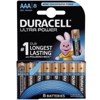 Duracell Ultra Power Duralock With Power Check AAA Battery Pack Of 8 باتری نیم قلمی دوراسل مدل Ultra Power Duralock With Power Check بسته 8 عددی